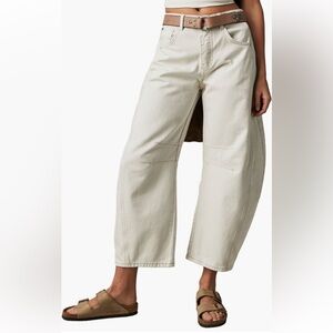 Free People Lucky You Mid Rise Barrel Leg Jeans - 28=6